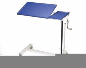 Overbed Bedside Table Adjustable Gear Handle