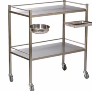 Medicine Trolley with Bowl & Tray