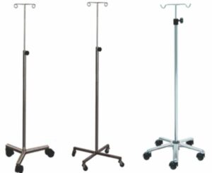 IV Stand Double Hook Metal Base