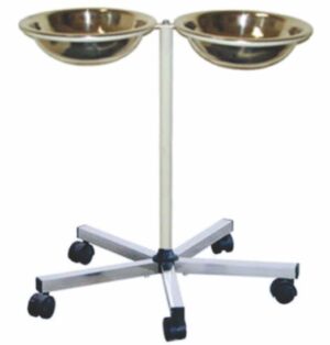 Bowl Stand Double Metal Base